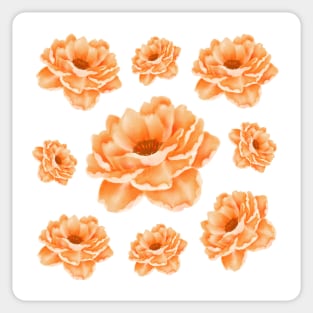 Orange Rose Decor Sticker